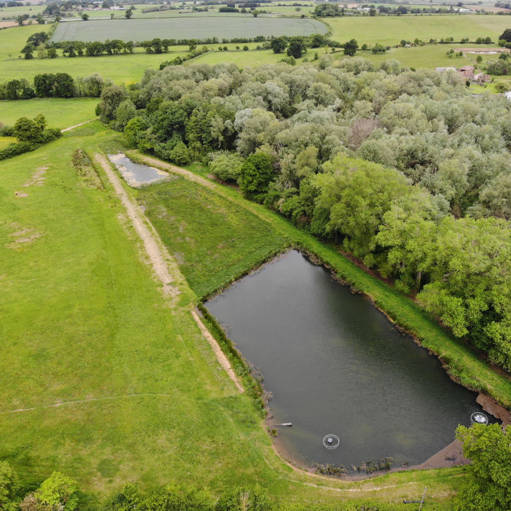 Aerial View Durleigh Wetlands