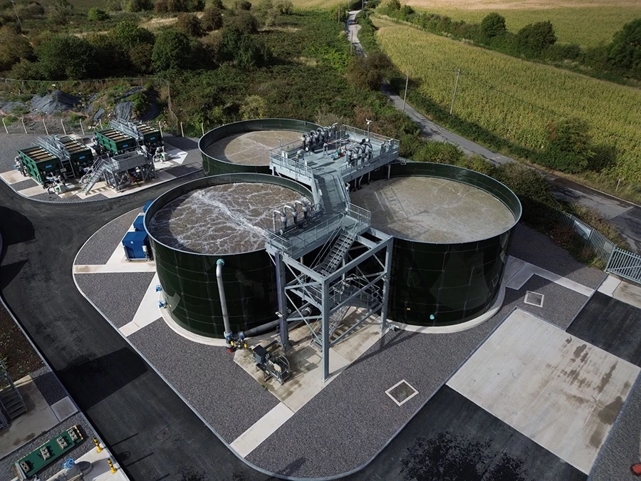 New treatment tanks at Keynsham water recycling centre