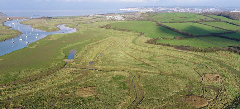 Bleadon Levels site from a birds eye view